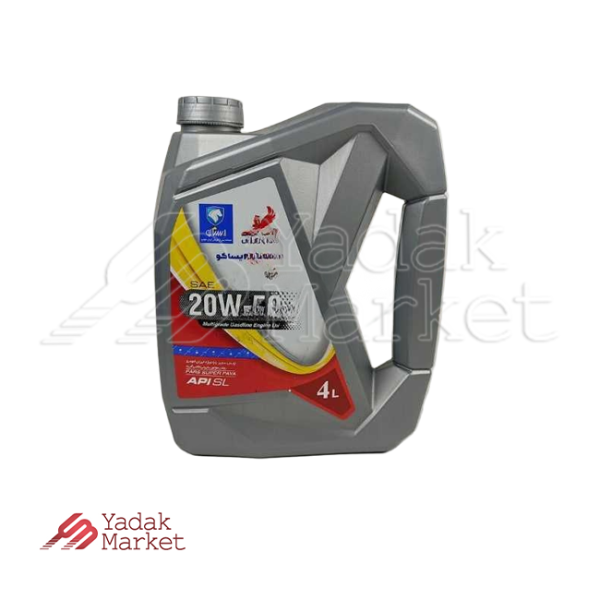روغن موتور ۲۰W50 SL حجم 4 لیتر شرکتی ایساکو کد 0770701807