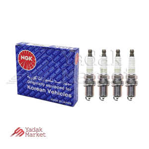 شمع موتور تک پلاتین انژکتوری NGK کد BKR6E-BLUE 93840 بسته 4 عددی مناسب برای پراید 141