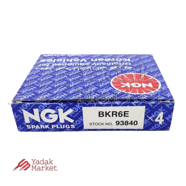 شمع موتور تک پلاتین انژکتوری NGK کد BKR6E-BLUE 93840 بسته 4 عددی مناسب برای تیبا 1