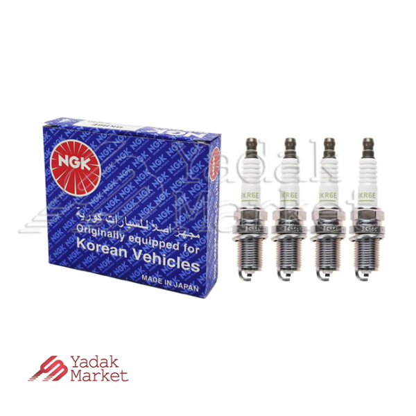 شمع موتور تک پلاتین انژکتوری NGK کد BKR6E-BLUE 93840 بسته 4 عددی مناسب برای تیبا 2