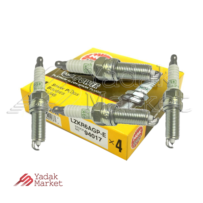 شمع موتور سوزنی پلاتینیوم یورو 4 NGK کد 94017 LZKR6AGP-E بسته 4 عددی مناسب برای پراید 151 شمع موتور سوزنی پلاتینیوم یورو 4 NGK کد 94017 LZKR6AGP-E بسته 4 عددی مناسب برای پراید 151