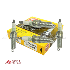 شمع موتور سوزنی پلاتینیوم یورو 4 NGK کد 94017 LZKR6AGP-E بسته 4 عددی مناسب برای کیا سراتو