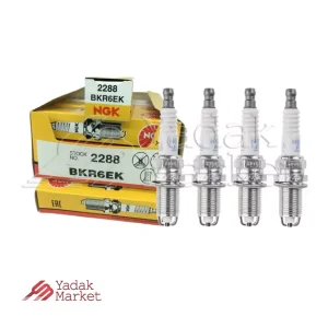شمع موتور دو پلاتین انژکتوری NGK کد BKR6EK 2288 بسته 4 عددی مناسب برای رنو استپ وی