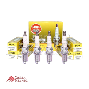 شمع موتور سوزنی پلاتینیوم پایه کوتاه NGK کد BKR5EGP 7090 بسته 4 عددی مناسب برای مزدا 323