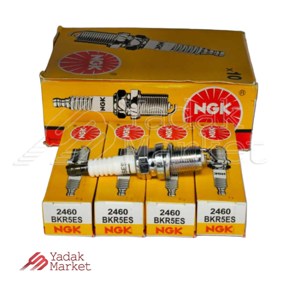 شمع موتور انژکتوری پایه کوتاه گرم NGK کد BKR5ES 2460 مناسب برای تیبا 2