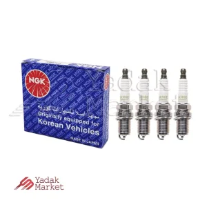 شمع موتور تک پلاتین انژکتوری NGK کد BKR6E-BLUE 93840 بسته 4 عددی مناسب برای رنو ال 90