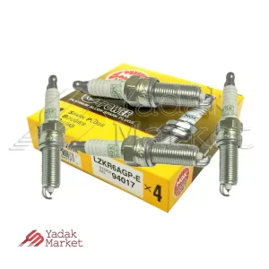 شمع موتور سوزنی پلاتینیوم یورو 4 NGK کد 94017 LZKR6AGP-E بسته 4 عددی مناسب برای هیوندای آزرا 3300CC