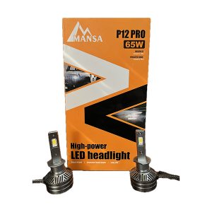 هدلایت P12 PRO زرد رنگ مانسا پایه H1 تک کنتاکت مناسب برای پراید 132