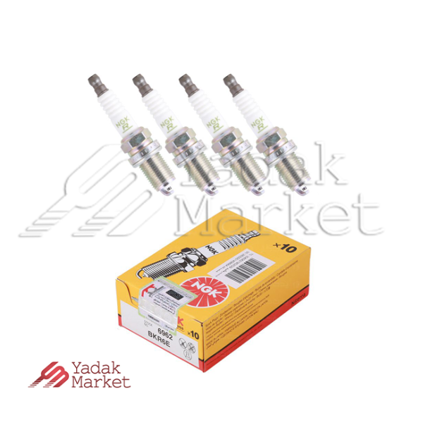 شمع NGK تک پلاتین BKR6E/6962 عظام کد 3128017 بسته 4 عددی مناسب برای سمند SE