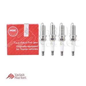 شمع موتور پایه بلند NGK کد LFR6C-11 91823 لیبل همیار حامی بسته 4 عددی مناسب برای پژو 407