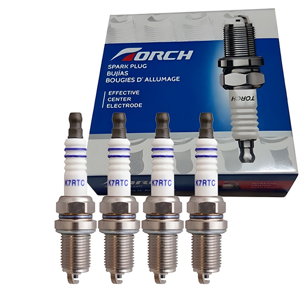 short-base-engine-spark-plug-cold-torch-code-k7rtc شمع موتور پایه کوتاه سرد تورچ کد K7RTC بسته 4 عددی مناسب برای شاهین - Image 1