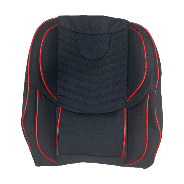 black-full-fabric-pilot-seat-cover-with-red-stripe-suitable-for-pride-131 روکش صندلی تمام پارچه مدل خلبانی مشکی با نوار قرمز مناسب برای پراید 131 - Image 1