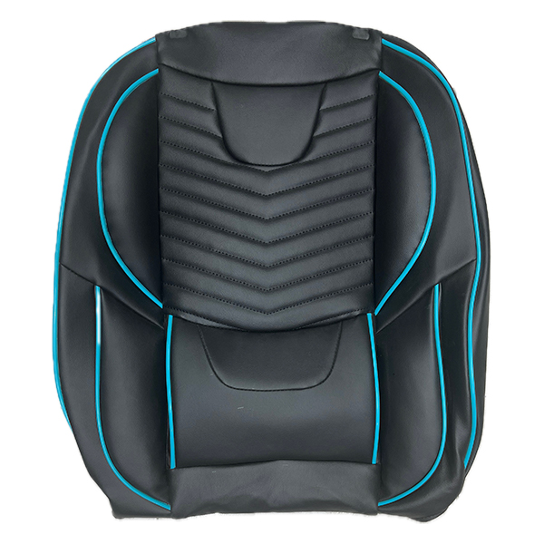 black-full-leather-pilot-seat-cover-with-turquoise-stripe-suitable-for-quick روکش صندلی تمام چرم مدل خلبانی مشکی با نوار فیروزه ای مناسب برای کوییک