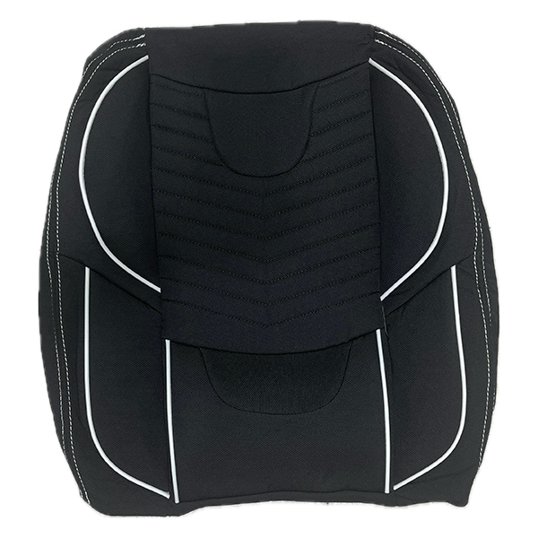 black-pilot-style-full-fabric-seat-cover-with-white-stripe-suitable-for-tiba-2 روکش صندلی تمام پارچه مدل خلبانی مشکی با نوار سفید مناسب برای تیبا 2