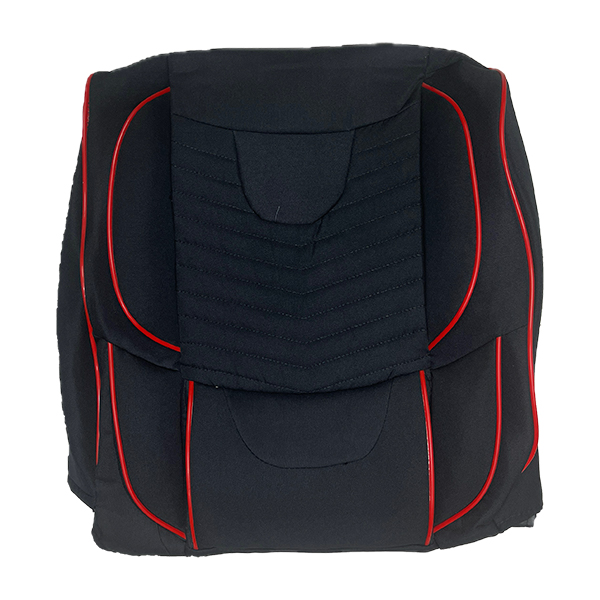 full-fabric-seat-cover-black-pilot-model-with-red-stripe-suitable-for-saba-pride روکش صندلی تمام پارچه مدل خلبانی مشکی با نوار قرمز مناسب برای پراید صبا