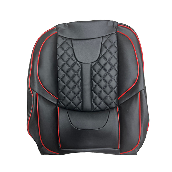 full-leather-seat-cover-black-pilot-model-with-red-stripe-suitable-for-pride-132 روکش صندلی تمام چرم مدل خلبانی مشکی با نوار قرمز مناسب برای پراید 132