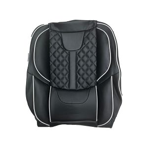 روکش صندلی تمام چرم مدل خلبانی مشکی بانوار سفید مناسب برای پراید 111