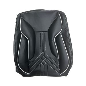 روکش صندلی تمام چرم مدل سناتورمشکی با نوار سفید مناسب برای پراید 131