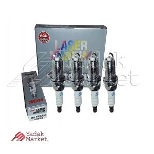 شمع موتور سوزنی پلاتینیوم لیزری پایه بلند NGK کد PLFR5A-11 6240 بسته 4 عددی مناسب برای سوزوکی کیزاشی