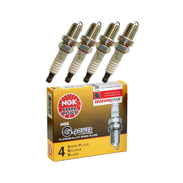 ngk-thailand-short-base-platinum-needle-spark-plug-code-bkr5egp-7092-label-hamyar-hami-pack-of-4-suitable-for-subaru-impreza شمع موتور سوزنی پلاتینیوم پایه کوتاه NGK تایلند کد BKR5EGP 7092 لیبل همیار حامی بسته 4 عددی مناسب برای سوبارو ایمپرزا