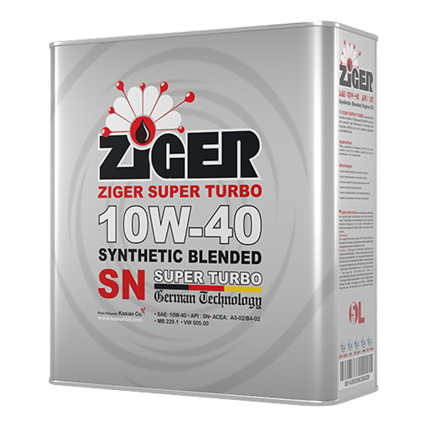 ziger-10w-40-sn-engine-oil-4-liter روغن موتور 10W-40 SN زیگر حجم 4 لیتری